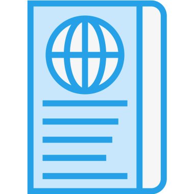 Pasaport Vektörü Simgesi Tasarım İllüstrasyonu