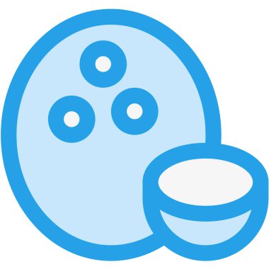 Hindistan Cevizi Vektörü Simgesi Tasarım Çizimi