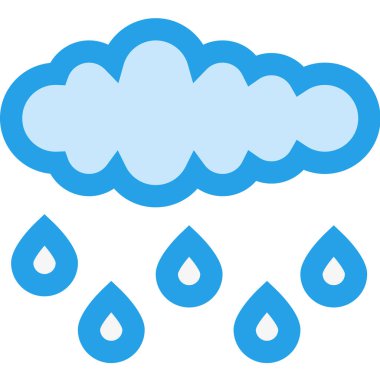 Asit Yağmuru Vektör Simgesi Tasarımı Çizimi