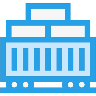 Kargo Treni Vektör Simgesi Tasarım İllüstrasyonu