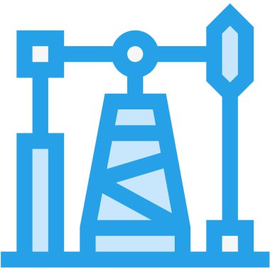 Petrol Pompası Vektör Simgesi Tasarım Çizimi
