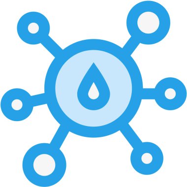 Yağ Molekül Vektör Simgesi Tasarım İllüstrasyonu