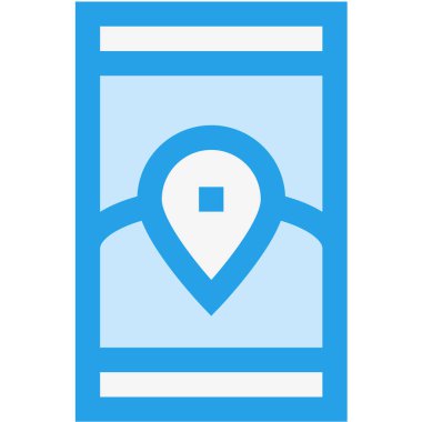 Çevrimiçi Mobil Loc Vektör Simgesi Tasarım İllüstrasyonu