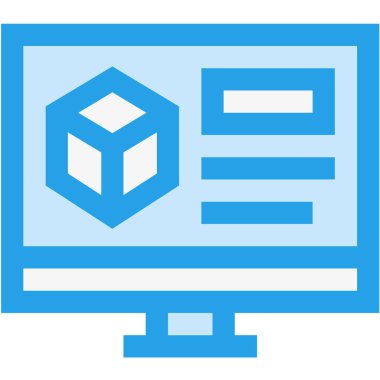 3d Modelleme Vektörü Simgesi Tasarım İllüstrasyonu