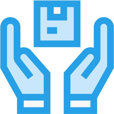 Paket Tutma Vektörü Simgesi Tasarım İllüstrasyonu