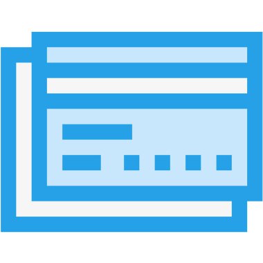 Kredi Kartı Vektör Simgesi Tasarım İllüstrasyonu