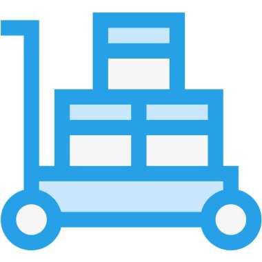 Teslimat Arabası Vektör Simgesi Tasarım İllüstrasyonu