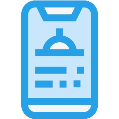 Çevrimiçi Gıda Siparişi Vektör Simgesi Tasarım İllüstrasyonu