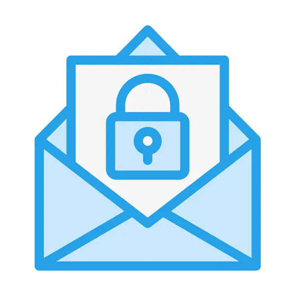 Şifrelenmiş Vektör Simgesi Tasarım İllüstrasyonu