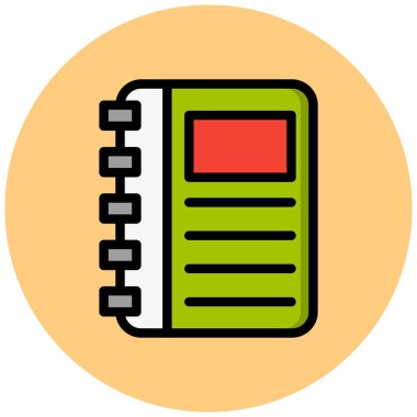 Günlük Vektörü Simgesi Tasarım İllüstrasyonu