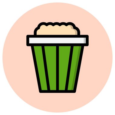 Atıştırmalık Vektör Simgesi Tasarım Çizimi