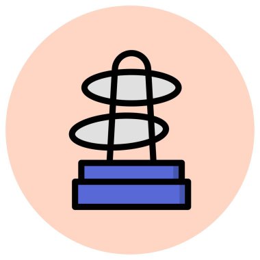 Halka Vektörü Simgesi Tasarım İllüstrasyonu