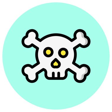 Kurukafa Vektörü Simgesi Tasarım İllüstrasyonu