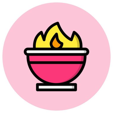 Kazan Vektörü Simgesi Tasarım İllüstrasyonu