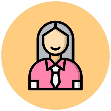 Kadın satıcı Vektör Simgesi Tasarım İllüstrasyonu