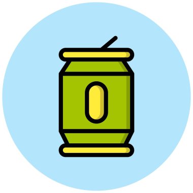 Tin Vektör Simgesi Tasarım İllüstrasyonu