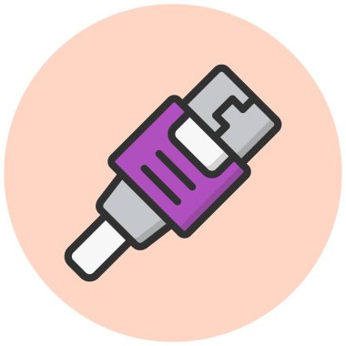 Kullanıcı kablosu Vektör Simgesi Tasarım İllüstrasyonu