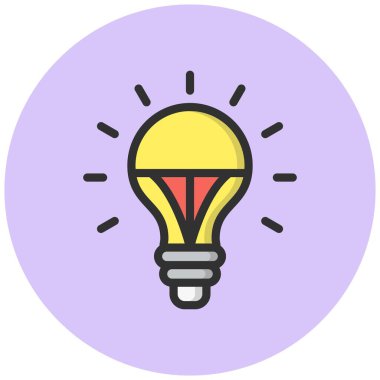 Liderlik Ampul Vektör Simgesi Tasarım İllüstrasyonu