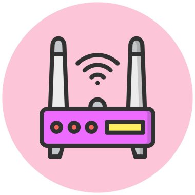 Wifi router Vektör Simgesi Tasarım İllüstrasyonu