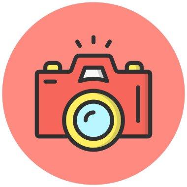 Kamera Vektörü Simgesi Tasarım İllüstrasyonu