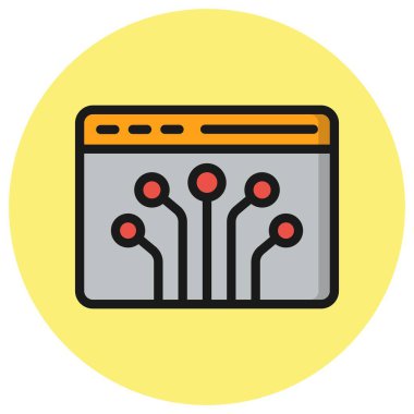 Düğüm Vektör Simgesi Tasarım İllüstrasyonu