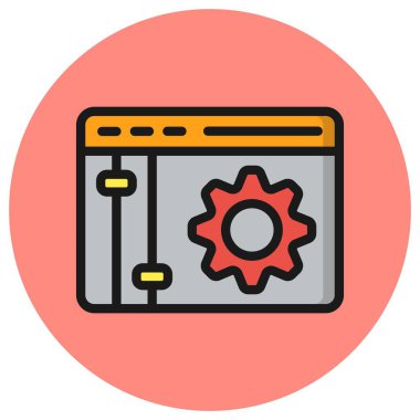 Teknik Destek Vektörü Simgesi Tasarım İllüstrasyonu