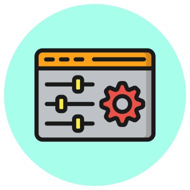 Yapılandırma Vektörü Simgesi Tasarım İllüstrasyonu