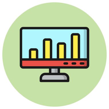 Analiz Vektörü Simgesi Tasarım İllüstrasyonu