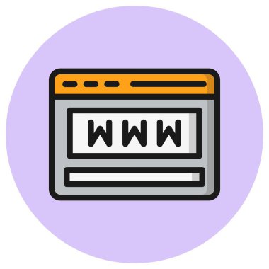 Web Sitesi Vektör Simgesi Tasarım İllüstrasyonu