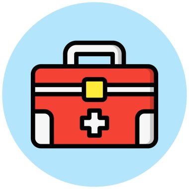 İlk Yardım Kiti Vektör Simgesi Tasarım İllüstrasyonu