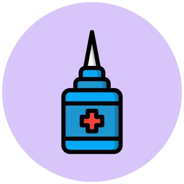 Burun Spreyi Vektörü Simgesi Tasarım İllüstrasyonu