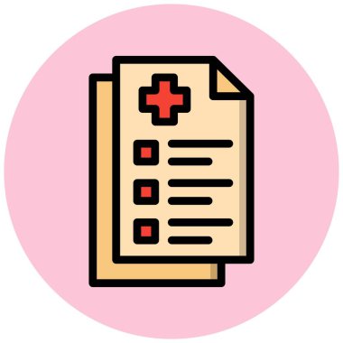 Belge Vektörü Simgesi Tasarım İllüstrasyonu