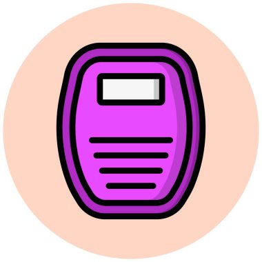 Ağırlık Makinesi Vektör Simgesi Tasarım İllüstrasyonu