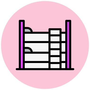 Berth Vektör Simgesi Tasarım İllüstrasyonu