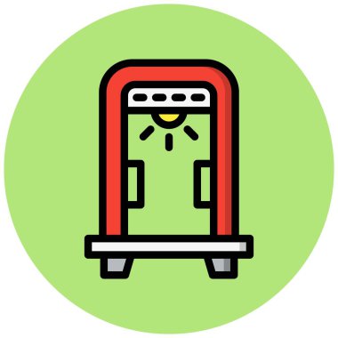 Metal Detektörü Vektör Simgesi Tasarım İllüstrasyonu