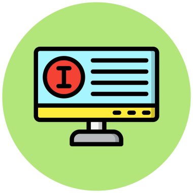 Bilgi Vektörü Simgesi Tasarım İllüstrasyonu