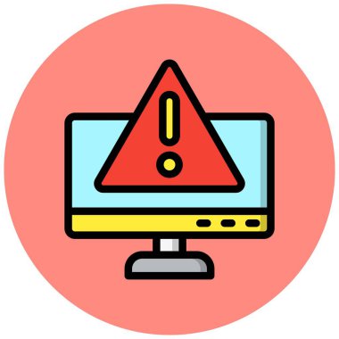 Tehlike Vektörü Simgesi Tasarım İllüstrasyonu