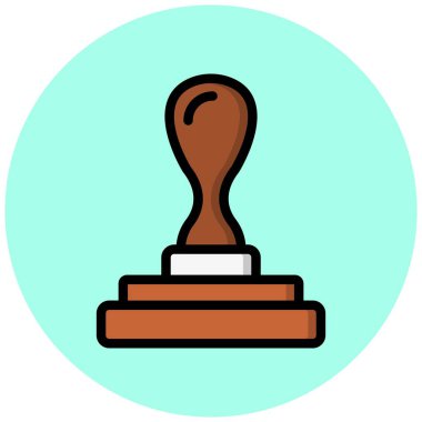 Lastik Damga Vektör Simgesi Tasarım İllüstrasyonu