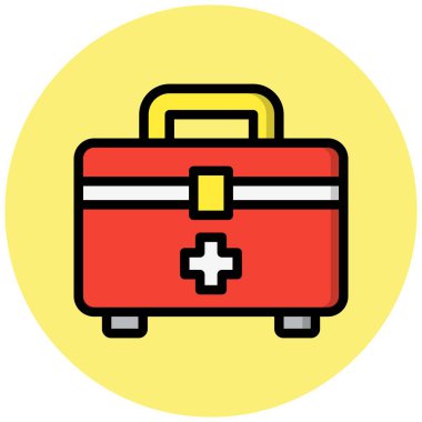 Acil Durum Kit Vektör Simgesi Tasarım Çizimi