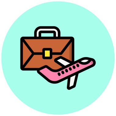 İş Gezisi Vektör Simgesi Tasarım İllüstrasyonu