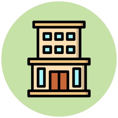 Konaklama Vektörü Simgesi Tasarım İllüstrasyonu