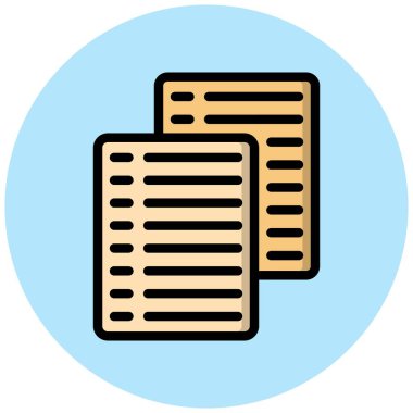 Kağıt Vektörü Simgesi Tasarım İllüstrasyonu