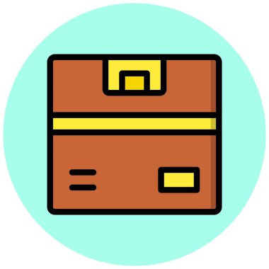 Kutu Vektörü Simgesi Tasarım İllüstrasyonu