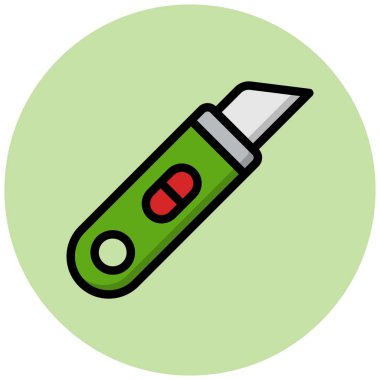 Kağıt Kesici Vektör Simgesi Tasarım İllüstrasyonu