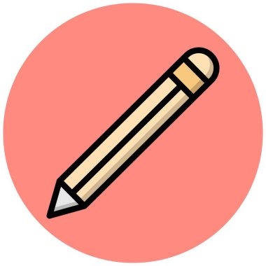 Kalem Vektörü Simgesi Tasarım İllüstrasyonu