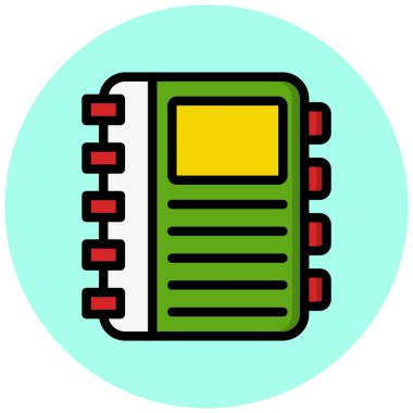 Günlük Vektörü Simgesi Tasarım İllüstrasyonu