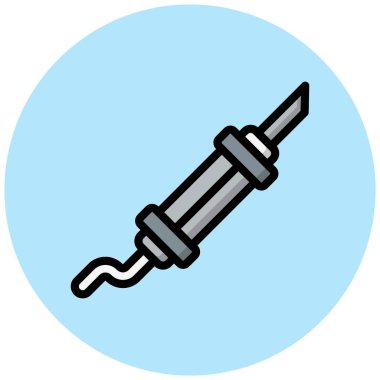 Egzoz borusu Vektör Simgesi Tasarım İllüstrasyonu