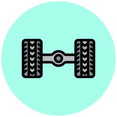 Axle Vektör Simgesi Tasarım İllüstrasyonu