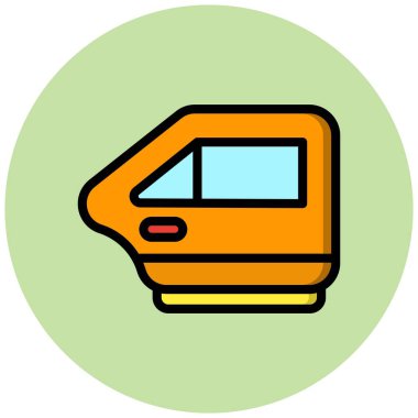 Araba kapısı Vektör Simgesi Tasarım İllüstrasyonu