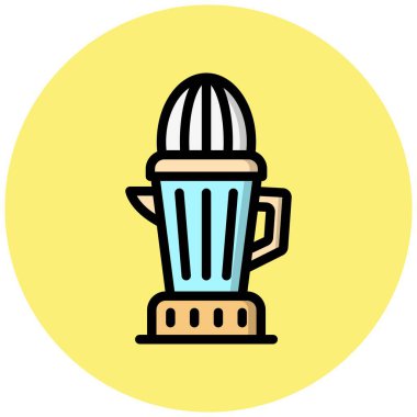 Lemon Sıkıştırıcı Vektör Simgesi Tasarım İllüstrasyonu